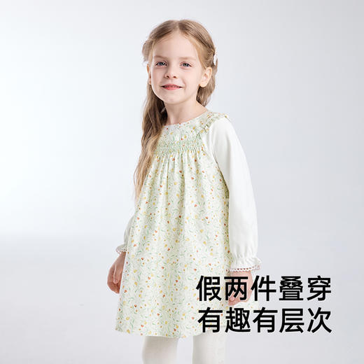 【商场同款】英氏儿童裙子夏季纯棉女童连衣裙纯棉公主裙新款 商品图1