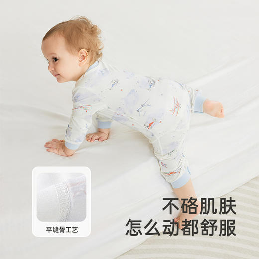 【商场同款】英氏婴儿连体衣夏季透气竹纤维男童女童爬服新款 商品图3