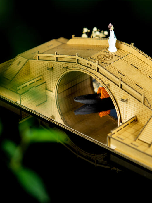 苏州寒山寺枫桥古建筑纸质榫卯拼装模型手工制作手工作业文创礼物 商品图3