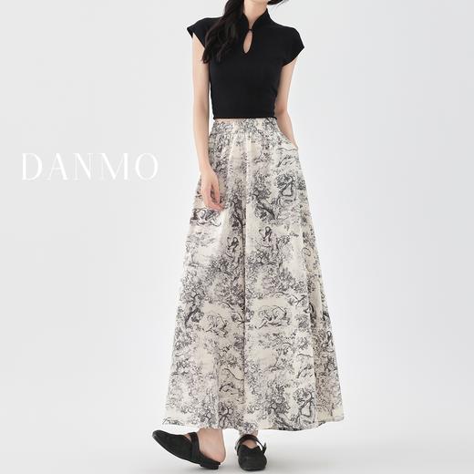 秒变の国风美人【中式印染面膜裤裙】 雪纺柔滑面料一触即凉 宽松版型更遮肉 穿脱无负担 国风水墨画/新中式美学 商品图5