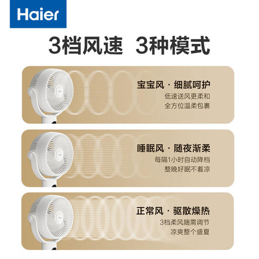 海尔（Haier）家用智能空气循环扇 台扇落地扇两用 立式电风扇 语音款HFX-Y2403AP 商品图6