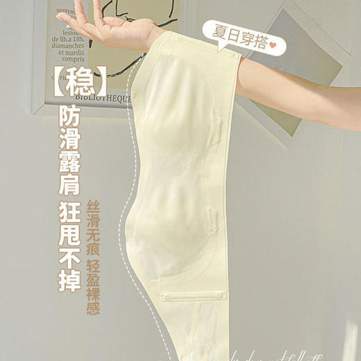 无肩带内衣女夏季薄款抹胸大胸显小无痕防走光裹胸隐形_HLY 商品图0