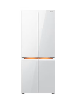 东芝（TOSHIBA）（12989）435升嵌入式十字四门冰箱小白梨 无霜冷冻雾化保鲜急速制冰负氧除菌 GR-RF456WI-PG1B5晴空白