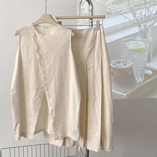 裁缝学苑AS275圆领开叉无袖背心新款女装长款百褶裙纸样版型图纸 商品图3