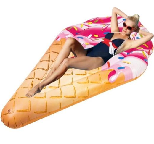 【包邮直发】幻美冰淇淋大浮排   最大承重100kg 优质PVC原材料，不含双酚A，厚实柔软耐用，不易渗漏，无毒环保安全 商品图1