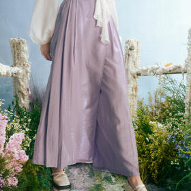 两三事 简约宽松高腰阔腿休闲裤女