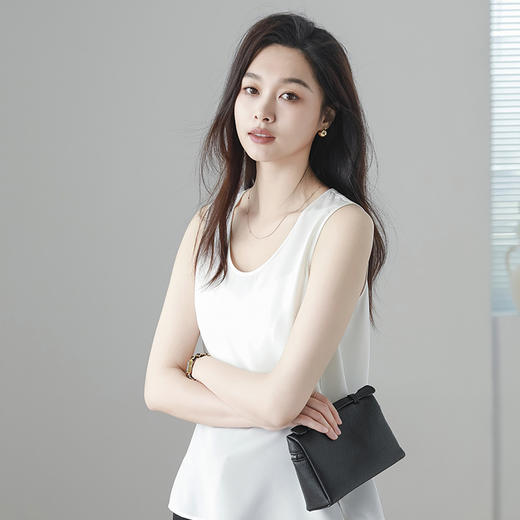 火桐hooton 高货系列 25姆米高密弹力重绉无袖背心YT2010 商品图3