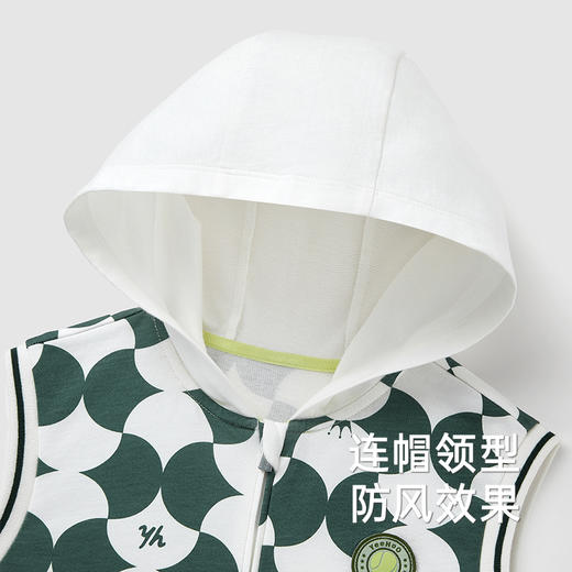 【商场同款】英氏儿童马甲夏季透气纯棉连帽马甲男童新款 商品图2