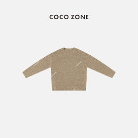COCO ZONE 秋冬圆领毛衣正肩收袖口毛针织衫上衣 23C19824