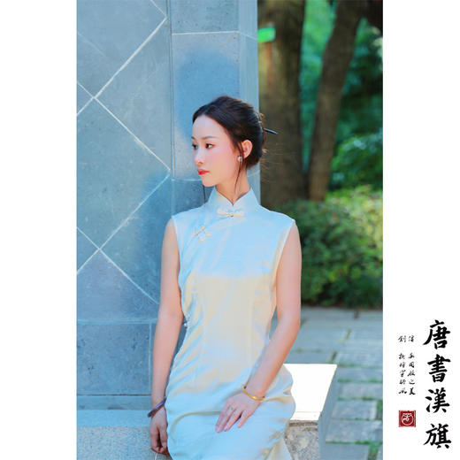 【枕上书】提花无袖立领葫芦扣改良旗袍新中式 商品图3