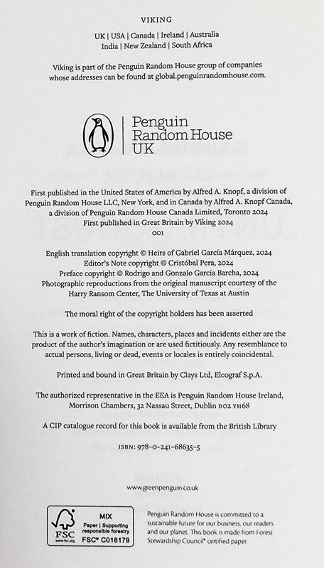 【中商原版】马尔克斯 直到八月 Until August 英文原版 Gabriel Garcia Marquez 现当代文学 经典文学名著 商品图5