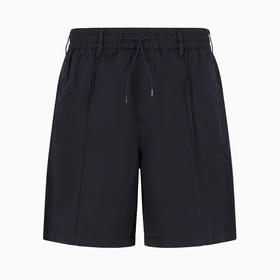 EMPORIO ARMANI 阿玛尼 男士亚麻合身系带腰纯色百慕大短裤 蓝色 3D1PH7 1K2WZ 0920