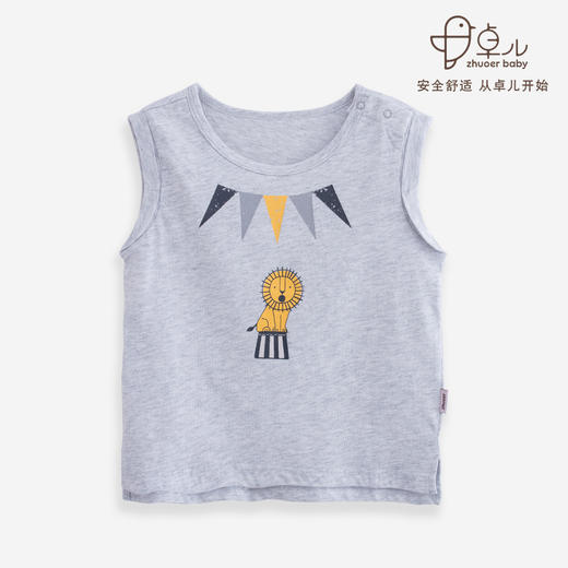 【夏款清仓】卓儿男女童纯棉小背心婴儿衣服无袖T恤薄款夏装上衣 商品图4