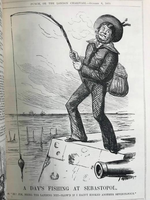 1855年7月-1857年6月 英国讽刺漫画杂志《笨拙》 数百幅插图 真皮精装16开 商品图11