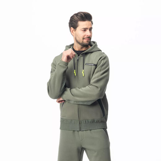 EMPORIO ARMANI EA7 阿玛尼 男士拉链连帽运动卫衣 绿色 3DPM19 PJUXZ 1846 商品图1