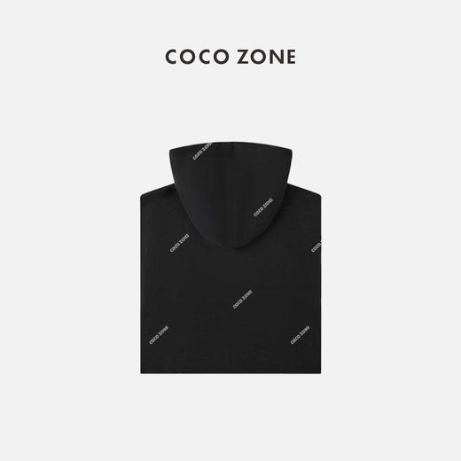 COCO ZONE 新款时尚黑色系绳休闲连帽卫衣 23C29136 商品图1