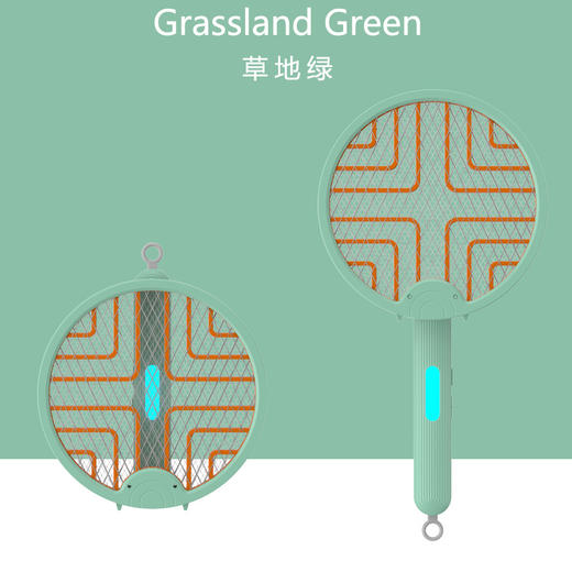 【折叠式自动电蚊拍】爆款折叠电蚊拍自动诱蚊家用紫光二合一灭蚊灯充电式灭蚊器，电蚊拍折叠后，打开开关紫光灯亮起 可作为灭蚊灯节省空间，方便收纳。ry 商品图6