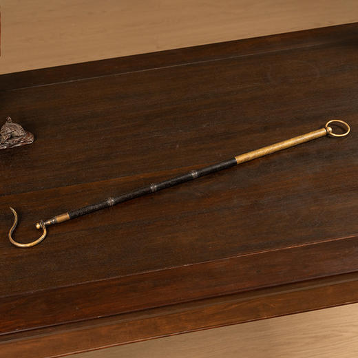 清 紫檀包铜鸟笼钩 商品图4