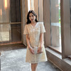 【清仓超15天不保价】奢姿2025年夏季新款大码女装气质V领裙子胖妹妹蕾丝绣花连衣裙9942826439【1】 商品缩略图2