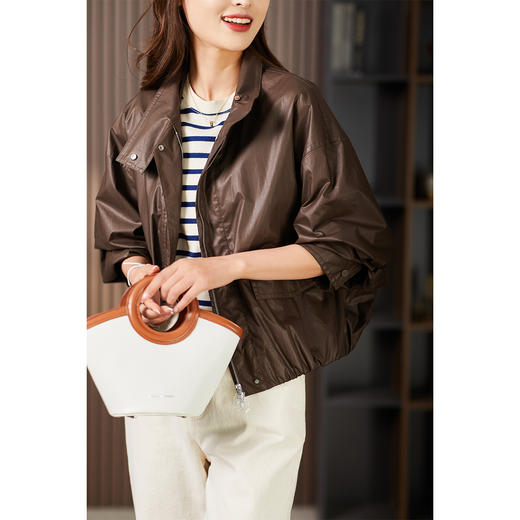 89890原形气质美拉德短外套女夹克2024春装新款宽松设计感小众短款上衣 商品图1