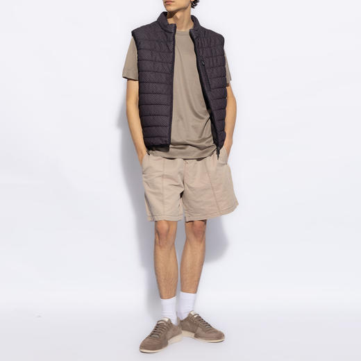 EMPORIO ARMANI 阿玛尼 男士亚麻合身系带腰纯色百慕大短裤 米色 3D1PH7 1K2WZ 06G2 商品图3