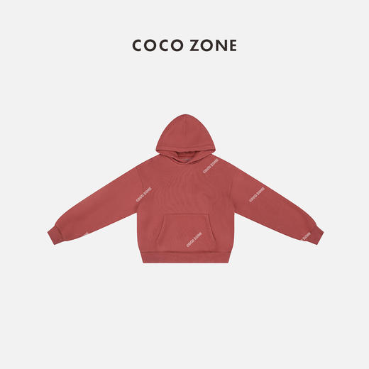 COCO ZONE2024重工水洗连帽加厚卫衣底磨毛休闲上衣24C10206 商品图1