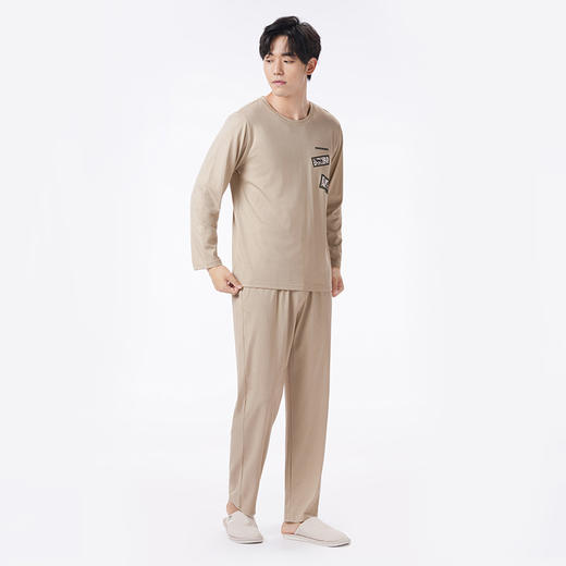 都市丽人都市锋尚睡衣超值精选长袖26支CVC单面薄男士棉质套装FHT2D1 商品图2