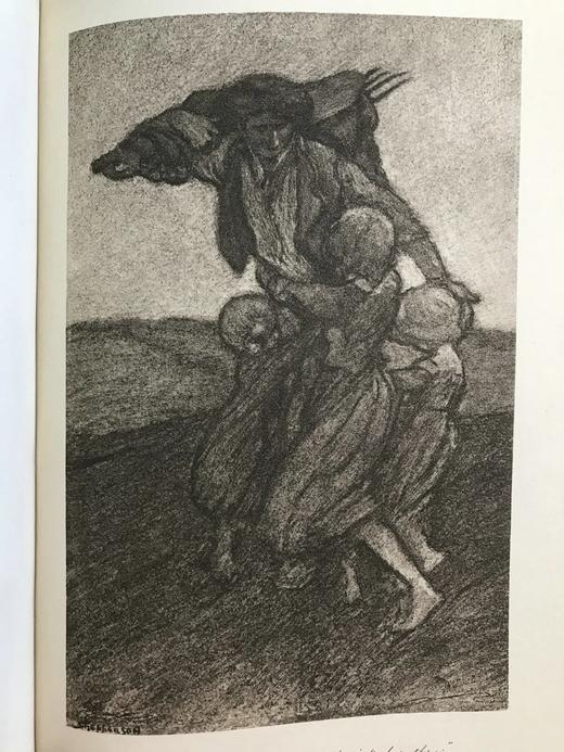 1913年 塔尔文•莫里斯装帧设计《彭斯诗集》（全4卷）  约20余幅插图 漆布精装18开 商品图9