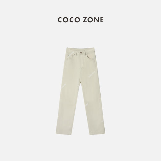 COCO ZONE“人手一条奶油裤”薄绒修身显小脚直筒裤23C19902 商品图0