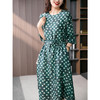 89012原形气质波点苎麻连衣裙女2024春夏季新款韩版设计感收腰中长裙子 商品缩略图0