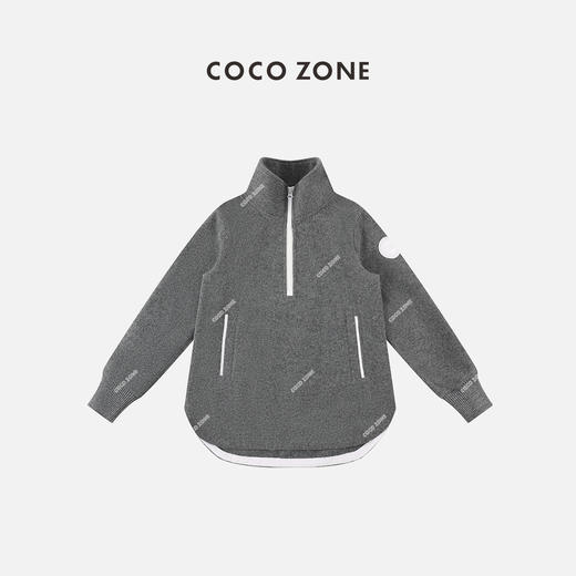 刘一一&COCO ZONE卫衣立领半拉链休闲百搭慵懒风外套 23C19443 商品图0