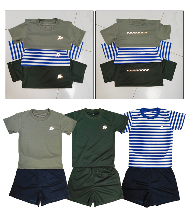 【亲子装儿童短袖短裤体能套装反光条版本】新款反光条版儿童亲子装男女同款体能套装d