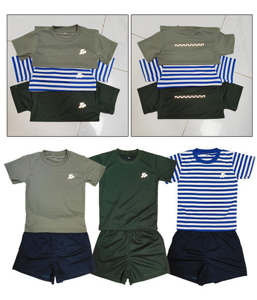 【亲子装儿童短袖短裤体能套装反光条版本】新款反光条版儿童亲子装男女同款体能套装d 商品图0