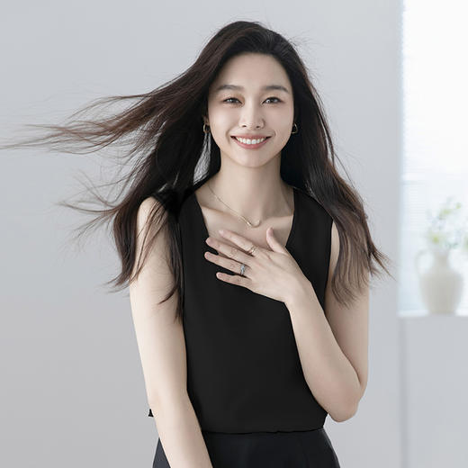 火桐hooton 高货系列 25姆米高密弹力重绉无袖背心YT2010 商品图9