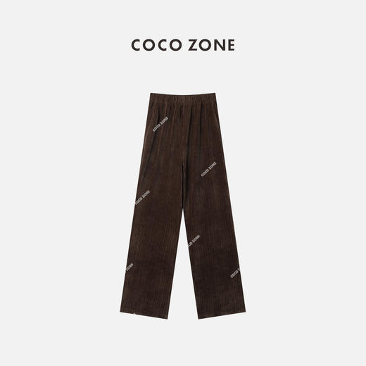COCO ZONE美拉德潮牌女裤 松紧腰纹理感休闲长裤 23C19598 商品图1