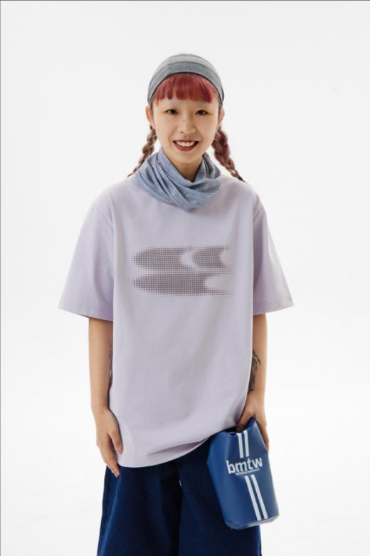 CryingCenter 渐变发泡毛绒logo经典宽松T恤 哭喊中心 商品图3