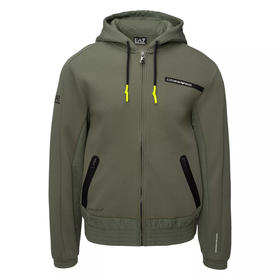 EMPORIO ARMANI EA7 阿玛尼 男士拉链连帽运动卫衣 绿色 3DPM19 PJUXZ 1846