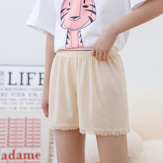 【凉感冰丝 无痕透气】冰丝女童防走光安全裤夏季可外穿宽松蕾丝中大儿童打底短裤配裙子 商品图8