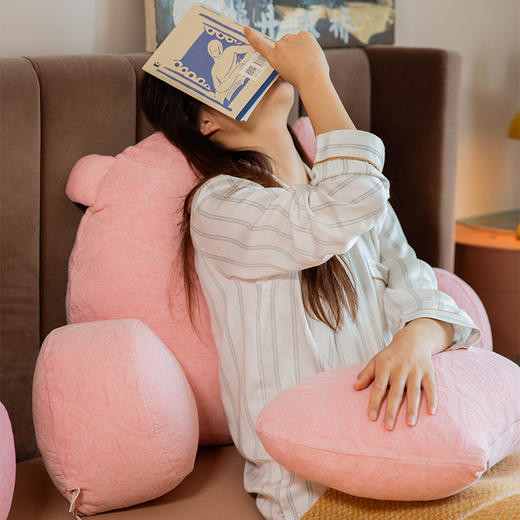 艺术家合作系列熊抱抱床头靠垫大靠背软包腰靠 商品图2