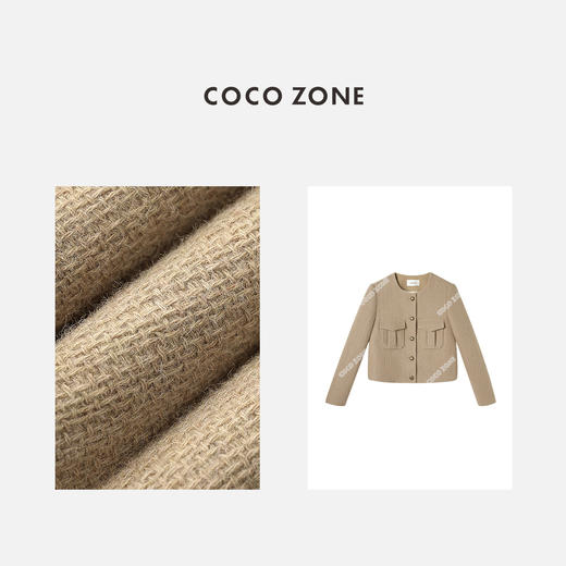 COCO ZONE法式气质小香风复古时髦春新款圆领外套24C10076 商品图2