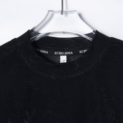 T1075夏季新款竹叶印花男士短袖百搭潮流高弹上衣宽松设计圆领T恤 商品图2