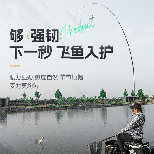 汉鼎一号黑坑鱼竿手竿6h8H19调超轻超硬黑棍鱼竿罗非竿飞磕钓鱼竿 商品图1