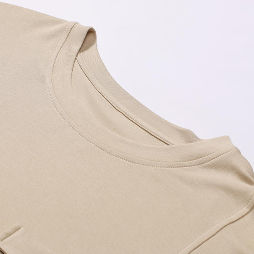 都市丽人都市锋尚睡衣舒适外出短袖双面无尘棉薄男士棉质短袖长裤套装FHT2F1 商品图1