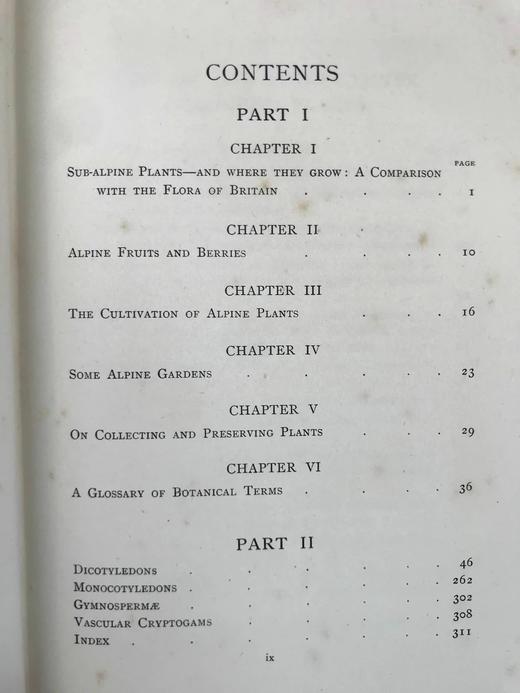 含彩色藏书票！1912年 亚高山植物图鉴 33页彩色插图 漆布精装32开 商品图5