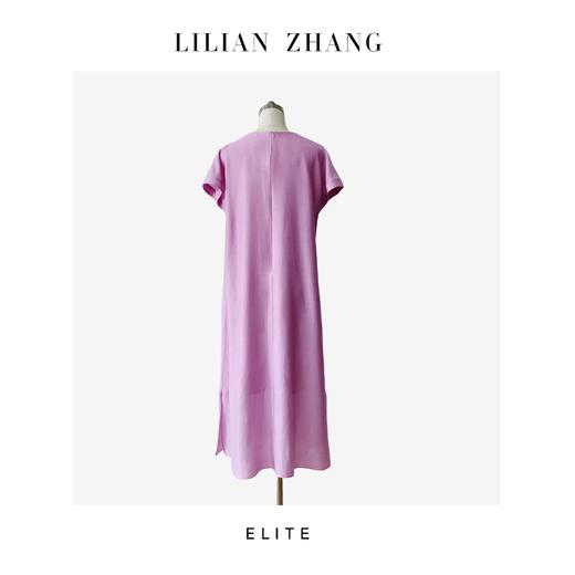 E—定制—「东方艺术」—“中式老钱”—缥缈淡然之美幻彩粉连衣裙2401113 商品图1