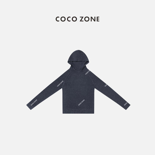刘一一&COCO ZONE美拉德100%羊针织纯色打底连帽长袖卫衣23C19706 商品图1