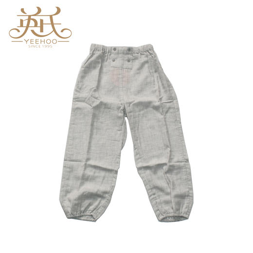 英氏-童衣类（夏）D0英梭长裤花纱灰 商品图0