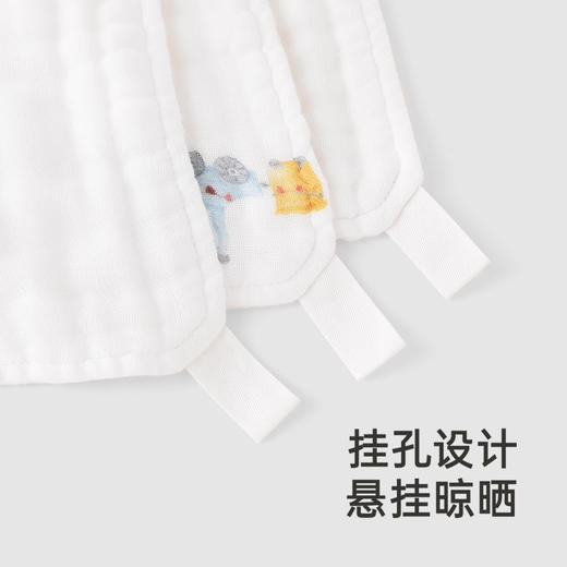 【商场同款】英氏儿童手帕纯棉抗菌婴幼儿纱布小方巾3条新款 商品图3