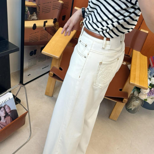 2406321   立体山茶花 牛仔裤 薄棉 商品图2