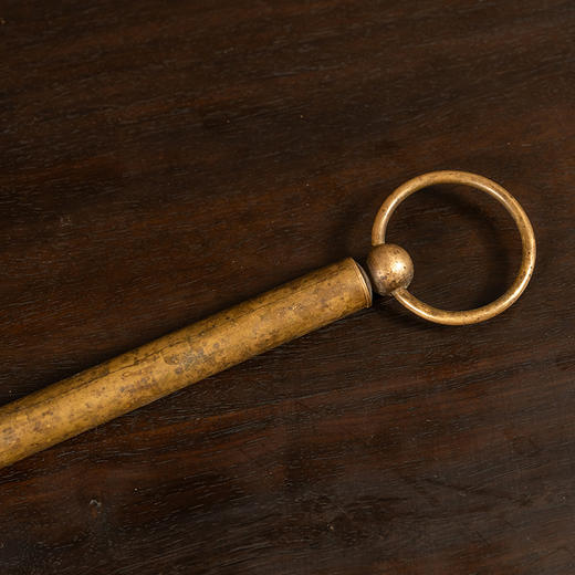 清 紫檀包铜鸟笼钩 商品图3